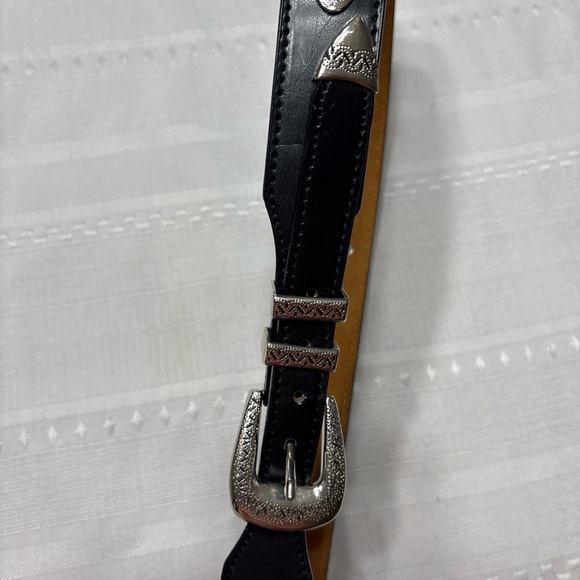 Genuine Leather Womens Western Belt  Casual Jeans Belts- Black Size 36 - Picture 3 of 7